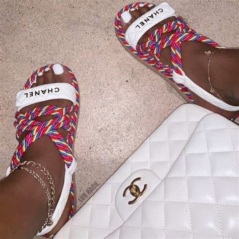 chanel pool sandals|Chanel sandals sale.